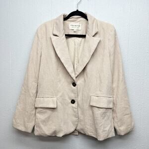 Promesa Corduroy Womens Y2K Inspired Blazer Jacket Small Light Academia Career